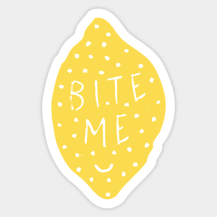 Bite me, said mister Lemon Sticker